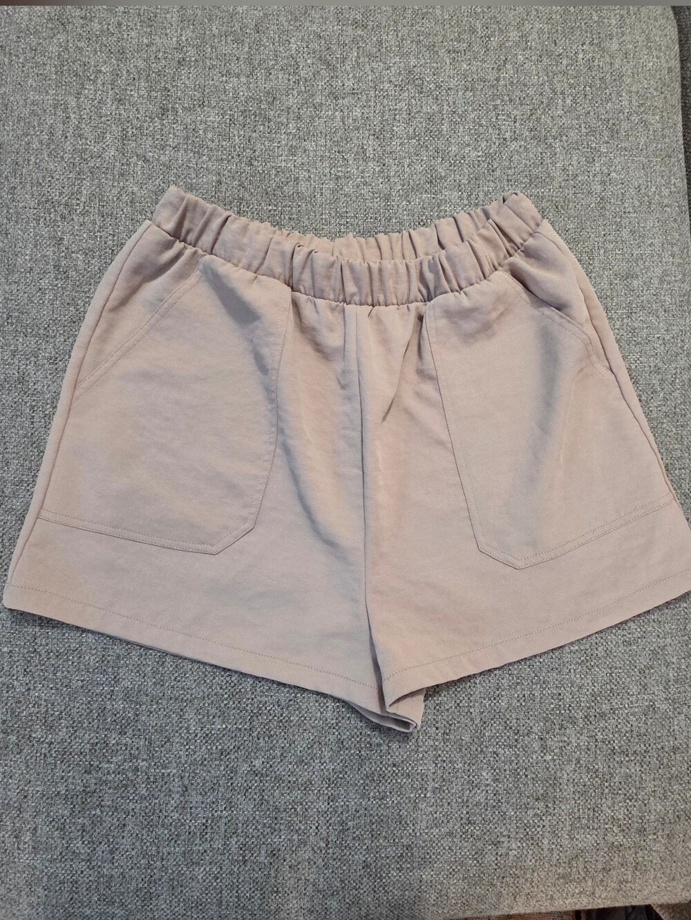 Steve Madden BB DAKOTA Shorts Linen Look Tan Sz LARGE Side Pockets